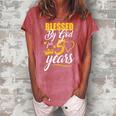 Blessed By God For 50 Years Christian Bday 50Th Birthday Gift For Womens Women's Loosen Crew Neck Short Sleeve T-Shirt Watermelon