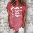 Brianna The Woman Myth Legend Personalized Name Birthday Women's Loosen Crew Neck Short Sleeve T-Shirt Watermelon