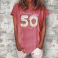 Chapter 50 Est 1972 50Th Birthday Gift For Womens Women's Loosen Crew Neck Short Sleeve T-Shirt Watermelon