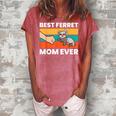 Ferret Mama Best Ferret Mom Ever Animal Funny Ferret Women's Loosen Crew Neck Short Sleeve T-Shirt Watermelon