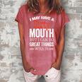 Funny Sarcastic Saying I May Have A Dirty Mouth Gift For Womens Women's Loosen Crew Neck Short Sleeve T-Shirt Watermelon