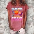 Grandma Birthday Crew Outer Space Planets Family Bday Party Women's Loosen Crew Neck Short Sleeve T-Shirt Watermelon