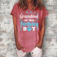 Grandma Of The Birthday Boy Dog Paw Bday Party Celebration Women's Loosen Crew Neck Short Sleeve T-Shirt Watermelon
