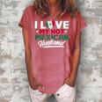 I Love My Hot Mexican Husband Proud Mexican Gift For Womens Women's Loosen Crew Neck Short Sleeve T-Shirt Watermelon