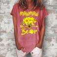 Mawmaw Bear Sunflower Gifts Funny Mothers Day Mom Grandma Women's Loosen Crew Neck Short Sleeve T-Shirt Watermelon