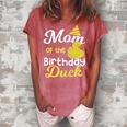 Mom Of The Birthday Duck Boy Rubber Duck Birthday Girl Gift For Womens Women's Loosen Crew Neck Short Sleeve T-Shirt Watermelon