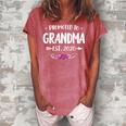 Promoted To Grandma Est 2020 New Mom Gift First Grandma Women's Loosen Crew Neck Short Sleeve T-Shirt Watermelon