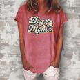 Retro Vintage Dog Mom Happy Mothers Day Best Mom Ever Mama Women's Loosen Crew Neck Short Sleeve T-Shirt Watermelon