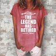 The Legend Has Retired Funny Men Women Retirement Women's Loosen Crew Neck Short Sleeve T-Shirt Watermelon
