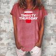 Thirsty Thursday Plastic Red Cup Alcohol Party Mens Womens Women's Loosen Crew Neck Short Sleeve T-Shirt Watermelon