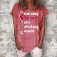 Warning The Girls Are Drinking Again Wine Glass Funny Gifts Gift For Womens Women's Loosen Crew Neck Short Sleeve T-Shirt Watermelon