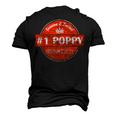 1 Poppy Men Number One Dad Grandpa Fathers Day Men's 3D T-Shirt Back Print Black