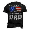 All American Dad 4Th Of July Usa America Flag Sunglasses Men's 3D T-Shirt Back Print Black