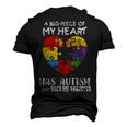 Autism Awareness Dad Mom Daughter Autistic Kids Awareness Men's 3D T-Shirt Back Print Black