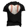 Baseball Heart Cute Mom Dad Softball Sports Day Men's 3D T-Shirt Back Print Black