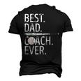 Best Dad Coach Ever Baseball Patriotic For Fathers Day Men's 3D T-shirt Back Print Black
