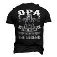 Biker Grandpa Opa The Man Myth The Legend Motorcycle Men's 3D T-shirt Back Print Black