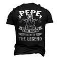 Biker Grandpa Pepe The Man Myth The Legend Motorcycle Men's 3D T-shirt Back Print Black