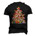 Christmas Pajama Chihuahua Tree Xmas Dog Dad Mom Men's 3D T-Shirt Back Print Black