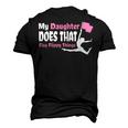 Color Guard Mom Dad My Daughter Does That Flag Flippy Thing Men's 3D T-Shirt Back Print Black