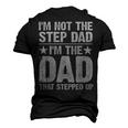 Cool Step Up Dad For Men Father Worlds Best Stepdad Ever Men's 3D T-shirt Back Print Black