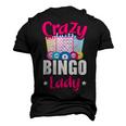 Crazy Bingo Lady Grandma Grandmother Granny Grandparents Day Men's 3D T-shirt Back Print Black