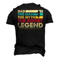 Dad The Man The Myth The Rugby Legend Men's 3D T-shirt Back Print Black