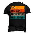 Dad The Man The Realtor The Legend Men's 3D T-shirt Back Print Black