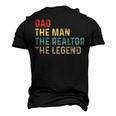 The Dad The Man The Realtor The Legend Real Estate Agent Men's 3D T-shirt Back Print Black