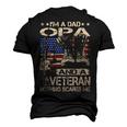 Im A Dad Opa And A Veteran Opa Fathers Day Men's 3D T-Shirt Back Print Black
