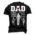 Dad Son First Hero Daughter First Love Fathers Day Men's 3D T-Shirt Back Print Black