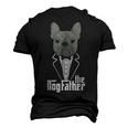 The Dogfather French Bulldog Dad Frenchie Papa Men's 3D T-Shirt Back Print Black