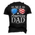 Fathers Day All American Patriot Usa Dad Men's 3D T-Shirt Back Print Black
