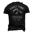 First Time Daddy New Dad Est 2023 Fathers Day T Men's 3D T-Shirt Back Print Black