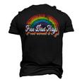 Free Dad Hugs Rainbow Flag Gay Lgbt Pride Month Daddy Men's 3D T-shirt Back Print Black