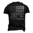 God Guns Beer & Diesels Diesel Truck Mechanic Usa Flag Men's 3D T-Shirt Back Print Black