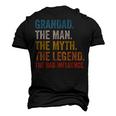 Grandad The Man The Myth The Legend The Bad Influence Men's 3D T-shirt Back Print Black