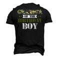 Grandpa Of The Birthday Boy Papa Camo Green Army Party Men's 3D T-Shirt Back Print Black