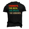 Grandpa The Man The Pilot The Legend Vintage Grandpa Men's 3D T-Shirt Back Print Black