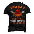 Grill Bbq Dad The Man The Myth The Legend Men's 3D T-shirt Back Print Black