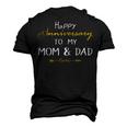 Happy Anniversary To My Mom And Dad Married Couples Men's 3D T-Shirt Back Print Black