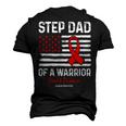 Heart Disease Survivor Support Step Dad Of A Warrior Men's 3D T-Shirt Back Print Black