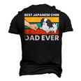 Japanese Spaniel Dog Owner Dad Best Japanese Chin Dad Ever Men's 3D T-shirt Back Print Black