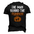The Man Behind The Pumpkin Pregnancy Halloween New Dad Men's 3D T-Shirt Back Print Black