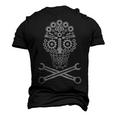 Mechanical Engineer Skull Mechanic Lazy Costume Men's 3D T-Shirt Back Print Black
