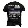 Month Of The Military Land Of Free Because My Daddy Is Brave Men's 3D T-Shirt Back Print Black