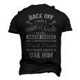 Back Off I Have A Crazy Uncle Matching Men's 3D T-Shirt Back Print Black