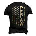 Pepaw American Military Camouflage Flag Fathers Day Men's 3D T-Shirt Back Print Black
