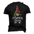 Poppa Gnome Buffalo Plaid Matching Christmas Men's 3D T-Shirt Back Print Black