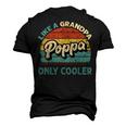 Poppa Like A Grandpa Only Cooler Vintage Dad Fathers Day Men's 3D T-Shirt Back Print Black